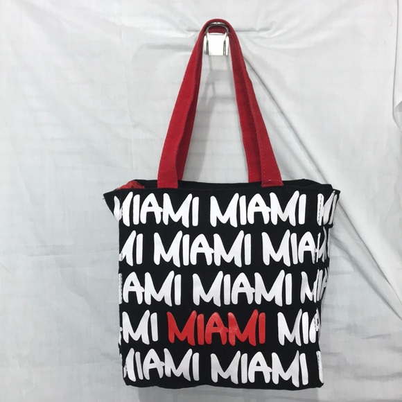 Robin Ruth Lined Canvas Tote MIAMI Black & White - Picture 2 of 5